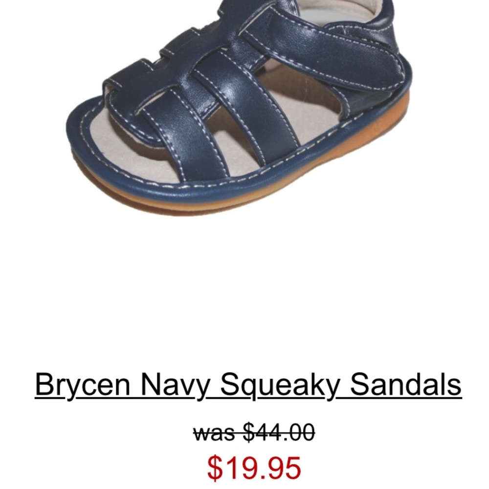 Boy Black Squeaky Sandal